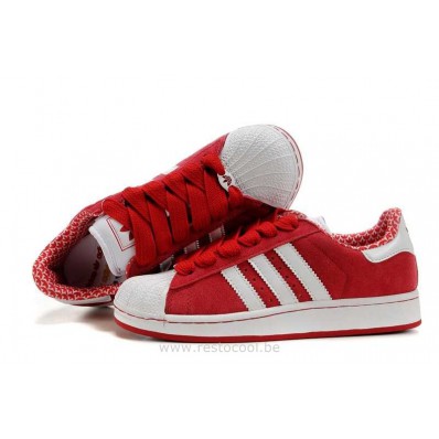 adidas superstar femme rouge et blanche