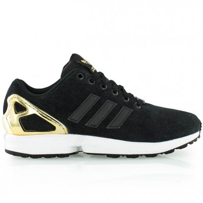 zx flux femme noir et doré