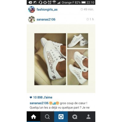 basket adidas dentelle