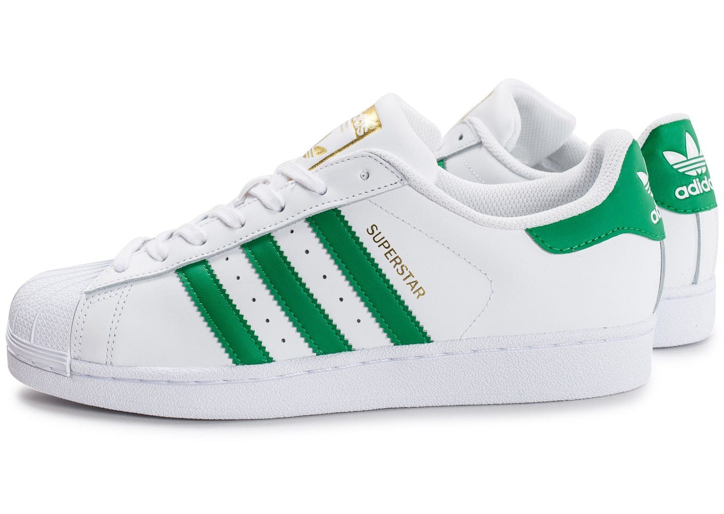 chaussure blanche et verte