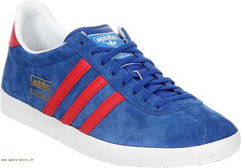 adidas gazelle bleu et rouge