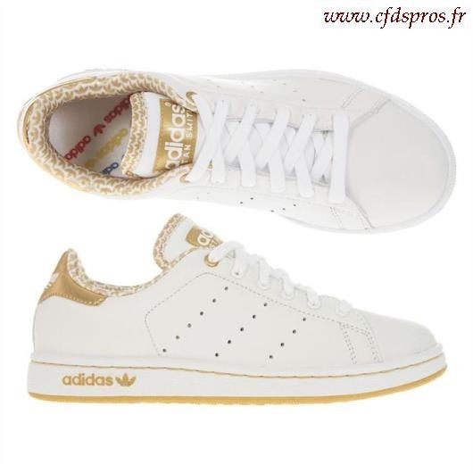 stan smith blanche doré