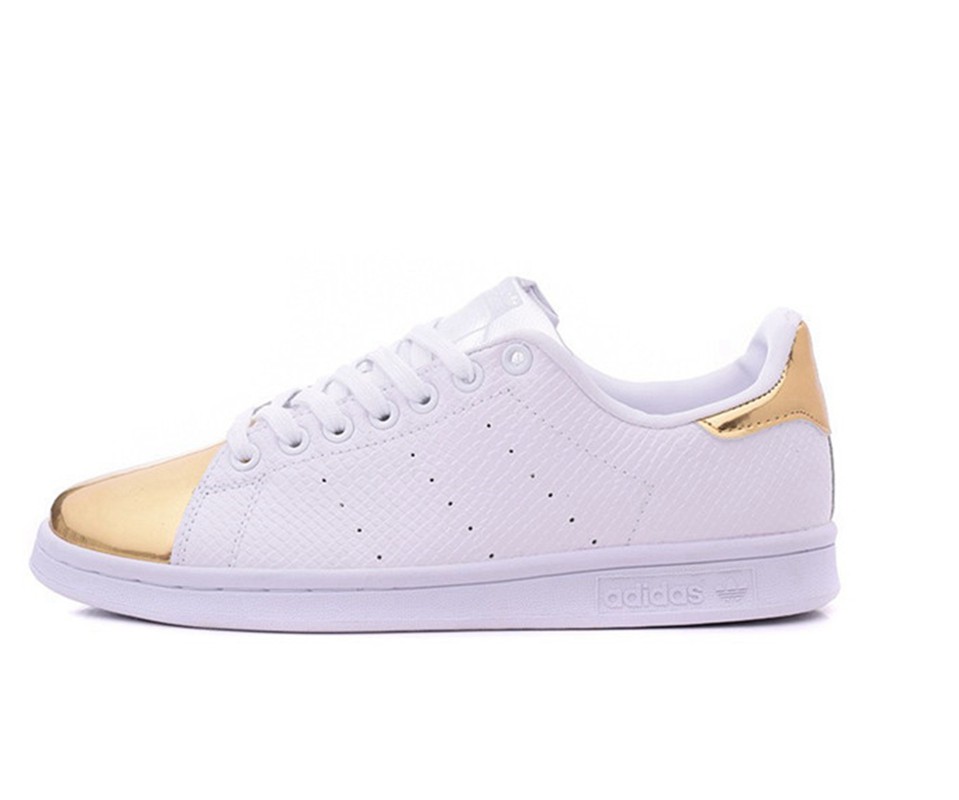 adidas stan smith blanche doré