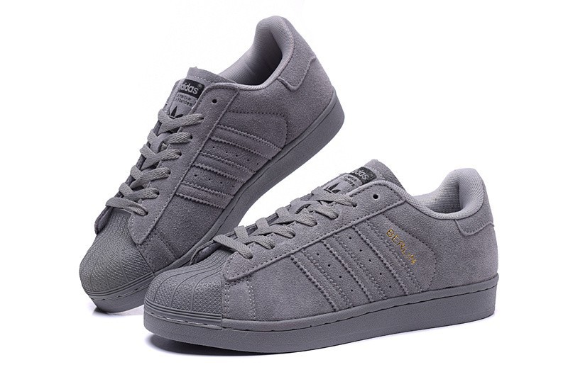 Superstar en daim grise top