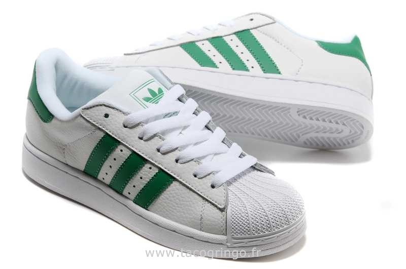 adidas superstar verte et blanche