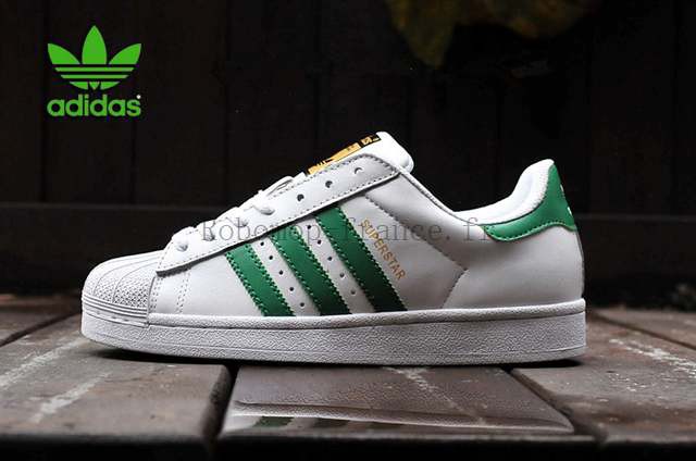 adidas superstar verte et blanche