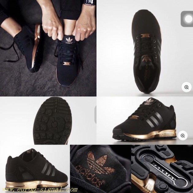 adidas zx flux rose gold et noir