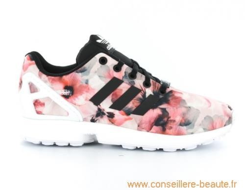 zx flux noir rose
