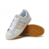 adidas chaussures superstar ii or blanc femmes