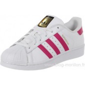 adidas superstar rose et blanche
