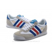 baskets adidas dragon bleu bandes blanc