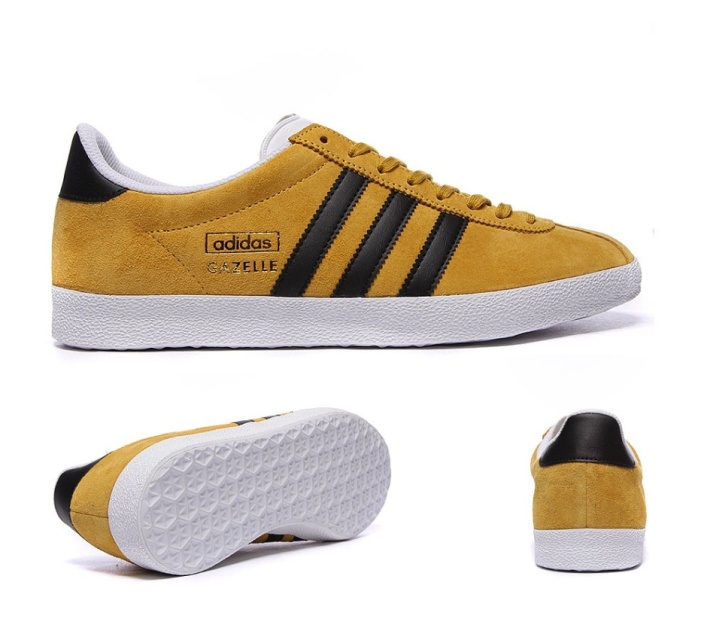 adidas gazelle mustard and black