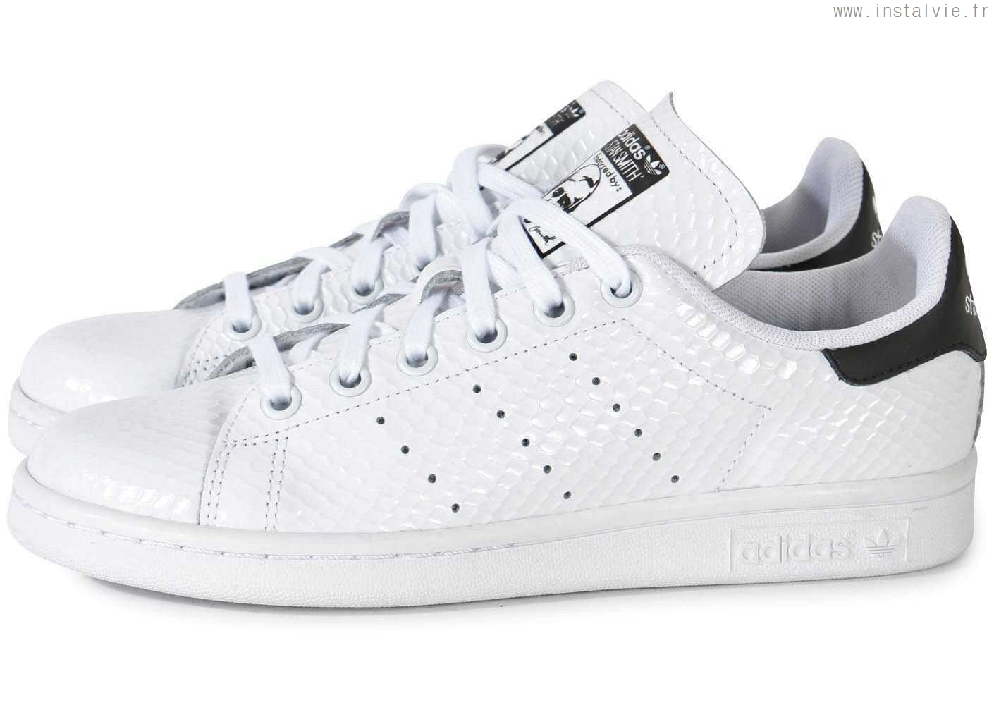 stan smith blanche croco