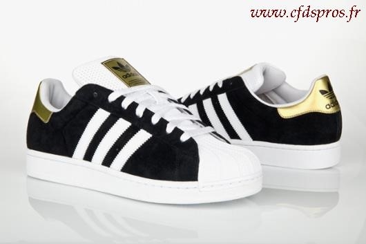 adidas superstar noir blanc or