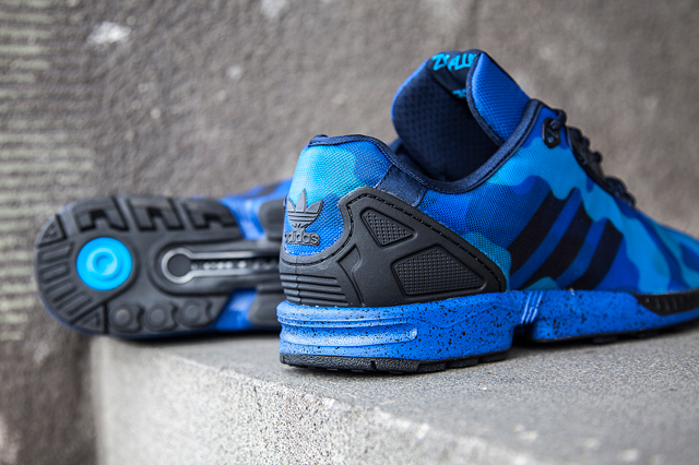 adidas zx flux camouflage bleu